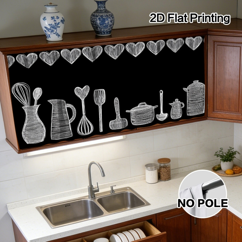 Home Cooking Youtube - VIKAMA cabinet curtains with cooking tools