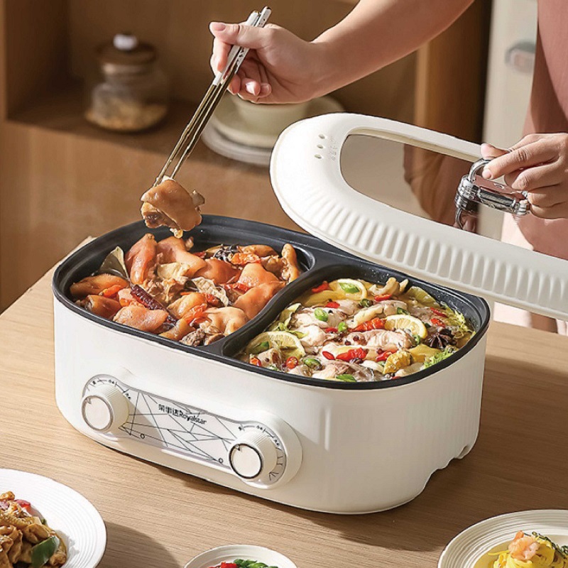 Crepe Pan Nonstick - 6L Double Liner Electric Hot Pot