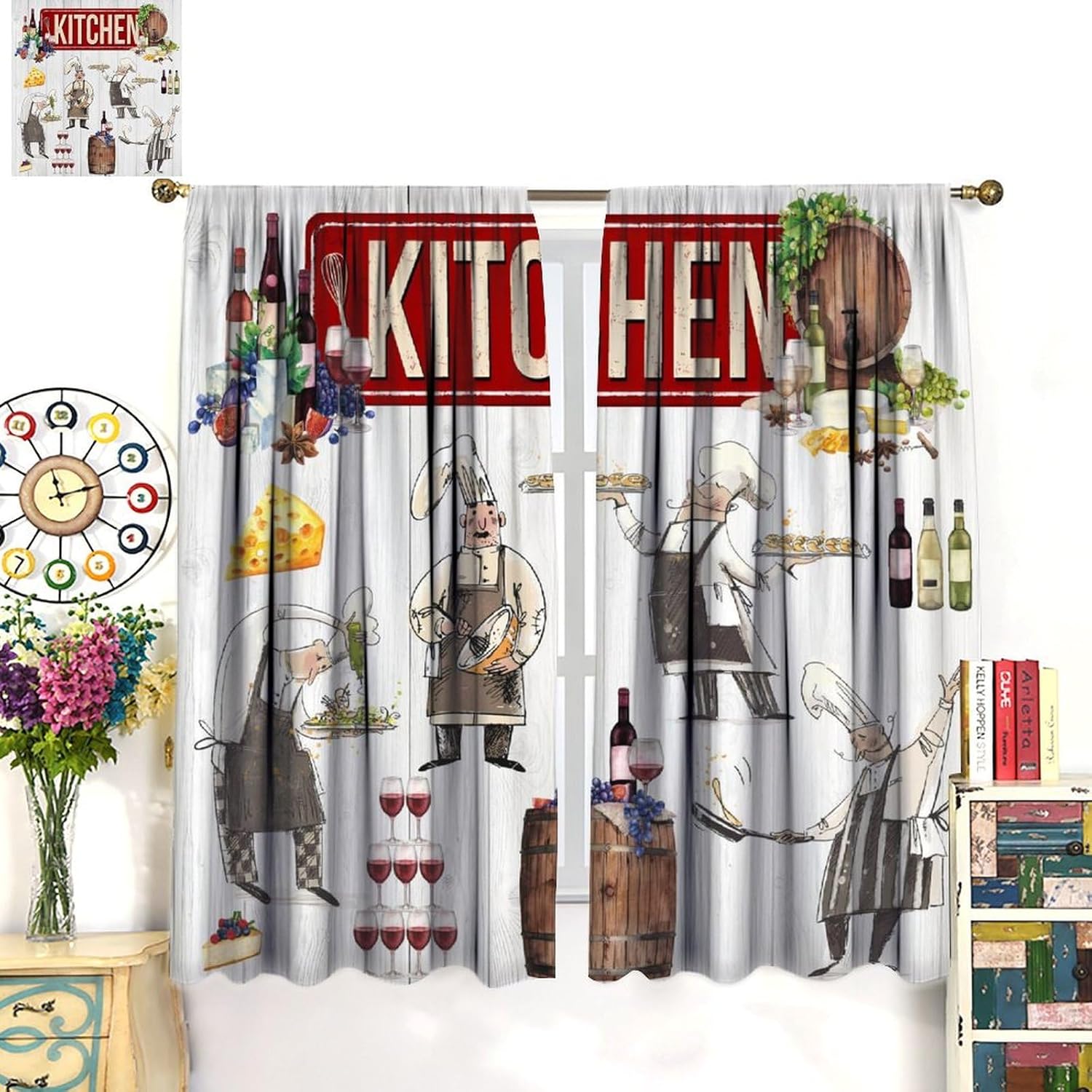 Chef Kitchen Curtains, Funny C - Home Cooking Youtube recensie en prijs