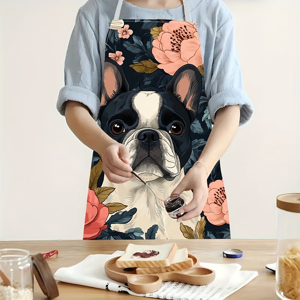 French Bulldog Floral Apron -  - Home Cooking For Dogs recensie en prijs