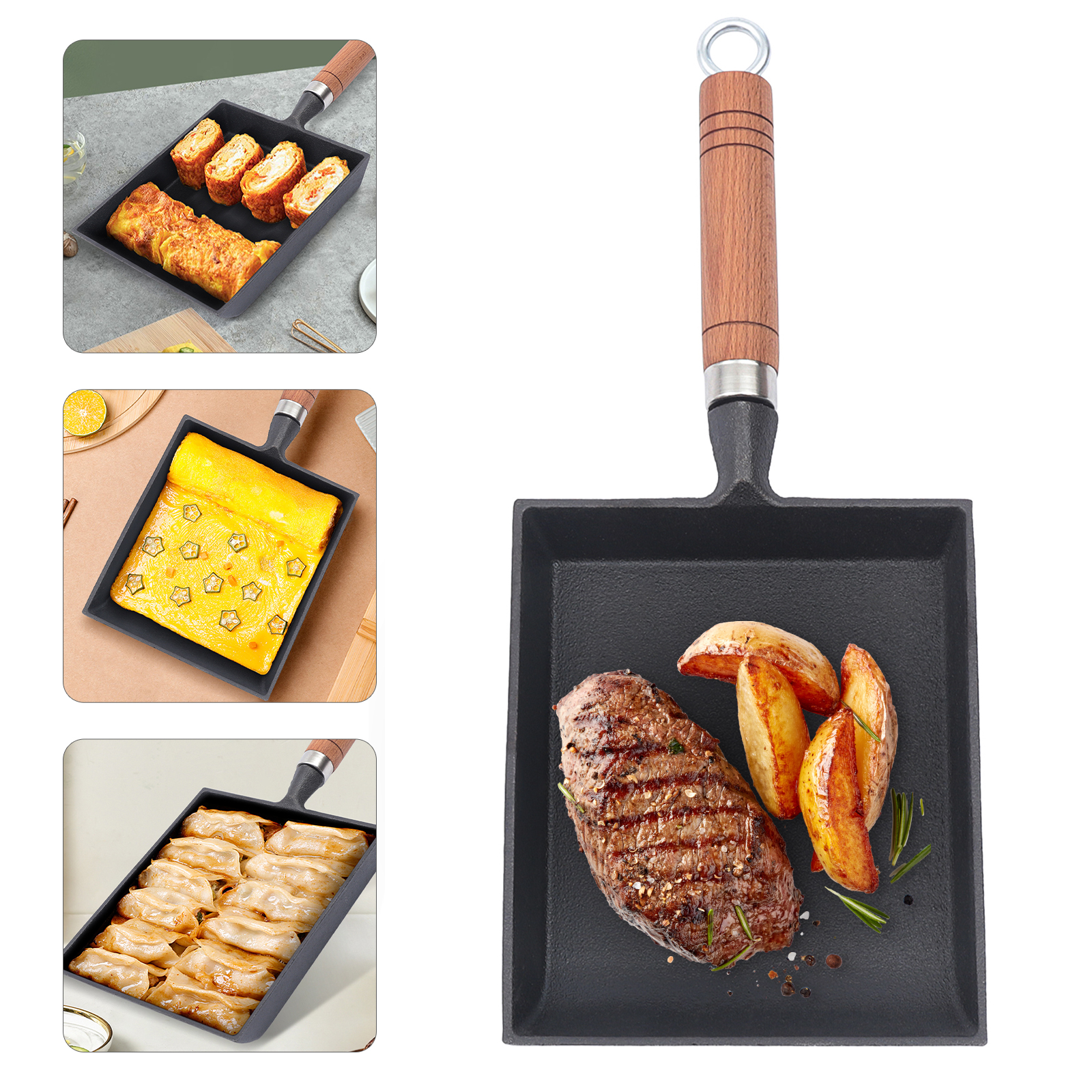 1PCS Egg Fry Pan Square Cast I - Crepe Pan Nonstick recensie en prijs
