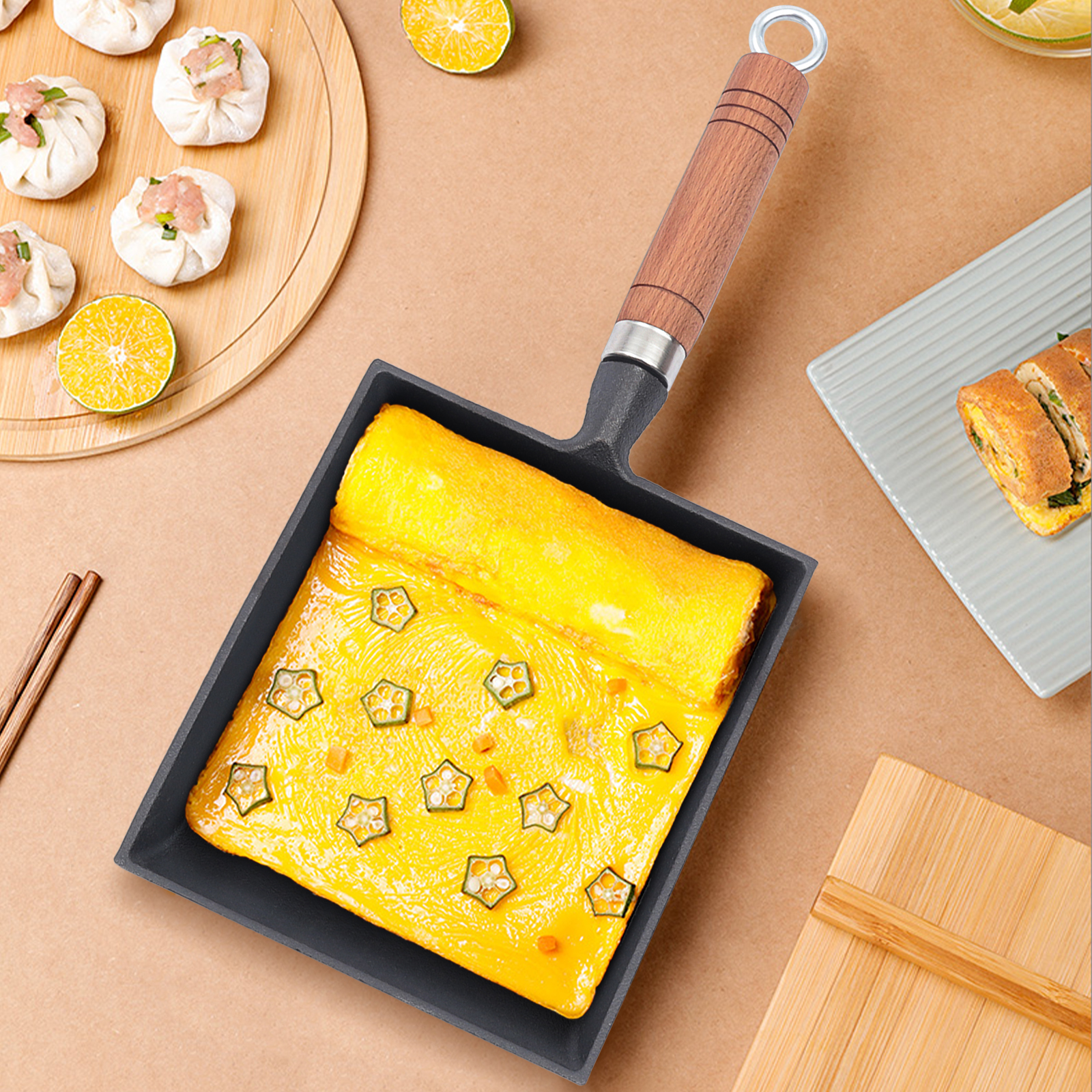 1PCS Egg Fry Pan Square Cast I - Crepe Pan Nonstick recensie en prijs