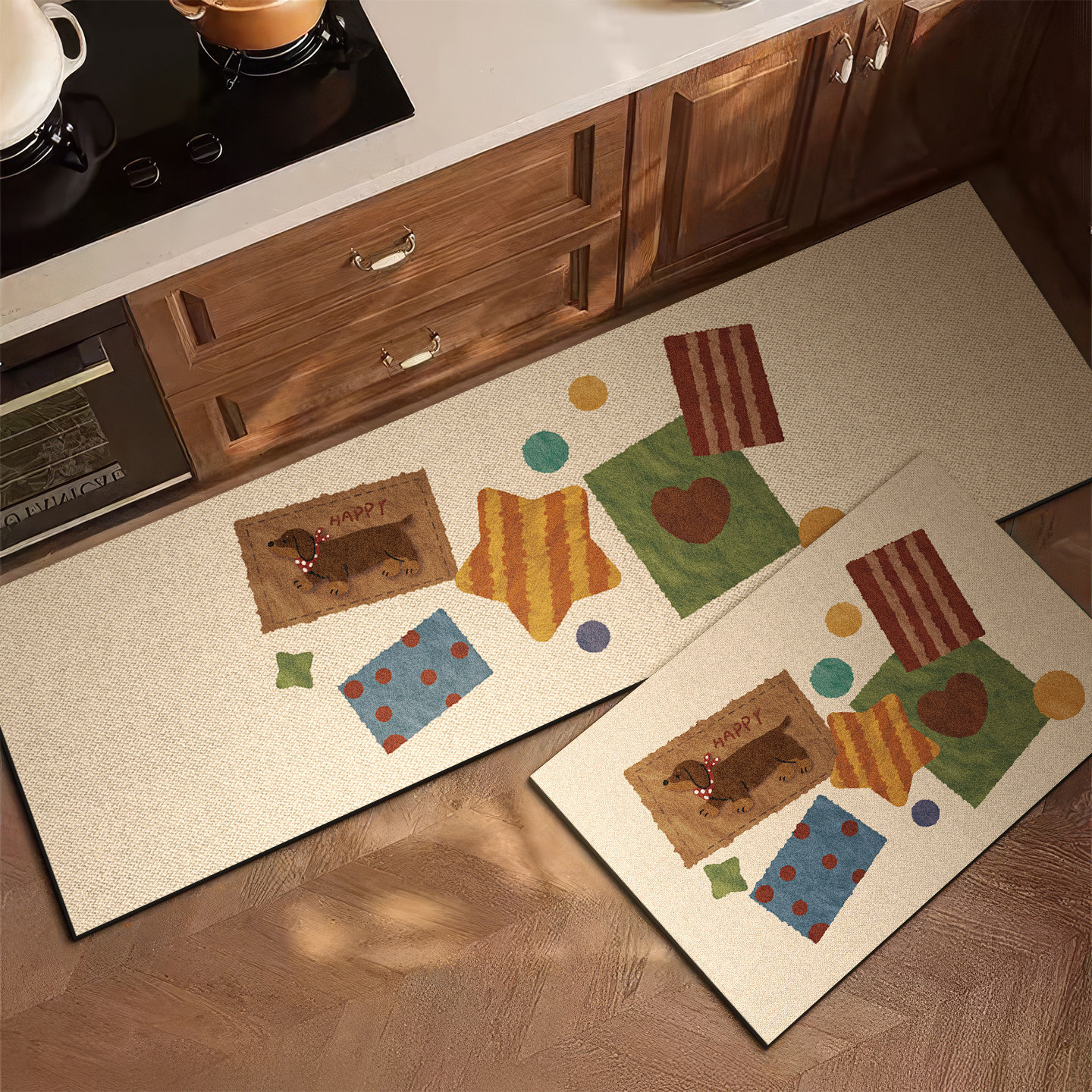 VIKAMA Retro Kitchen Rug Anti  - Home Cooking For Dogs recensie en prijs