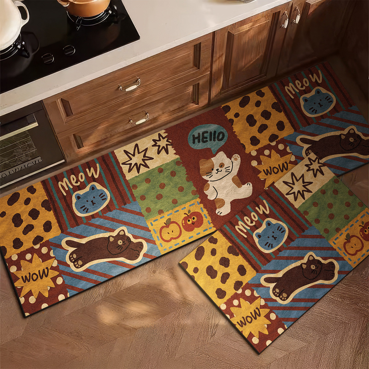 VIKAMA Retro Kitchen Rug Anti  - Home Cooking For Dogs recensie en prijs