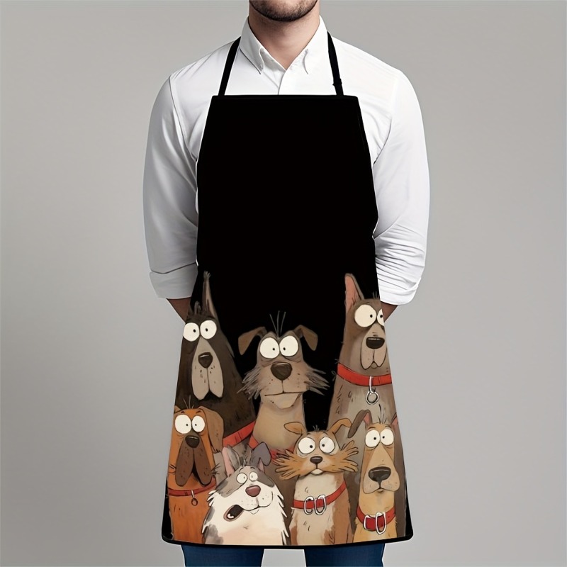 1pc 1pcs Dog Print Apron Suita - Home Cooking For Dogs recensie en prijs