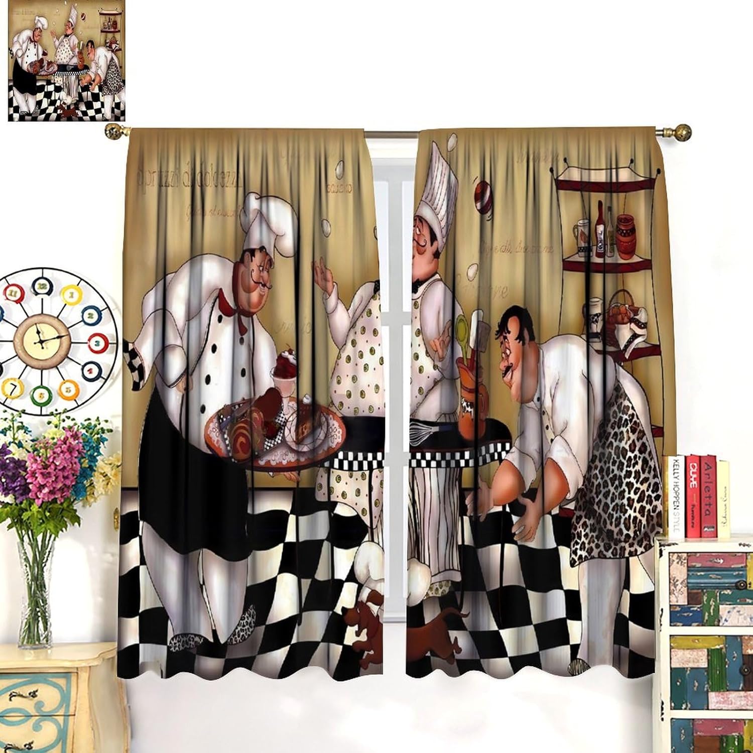 Kitchen Chef Retro Curtains, V - Home Cooking Youtube recensie en prijs