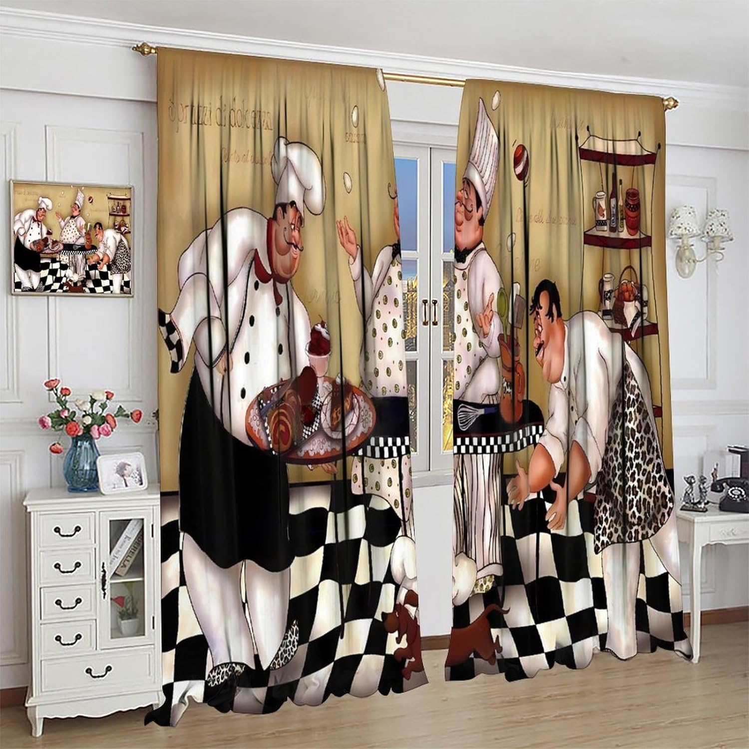 Kitchen Chef Retro Curtains, V - Home Cooking Youtube recensie en prijs