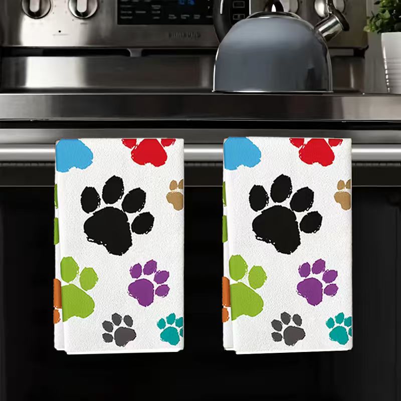 2Pcs, Colorful Dog Paw Print K - Home Cooking For Dogs recensie en prijs