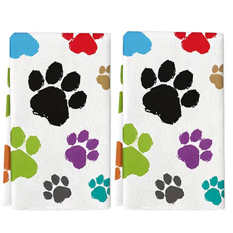 2Pcs, Colorful Dog Paw Print K - Home Cooking For Dogs recensie en prijs