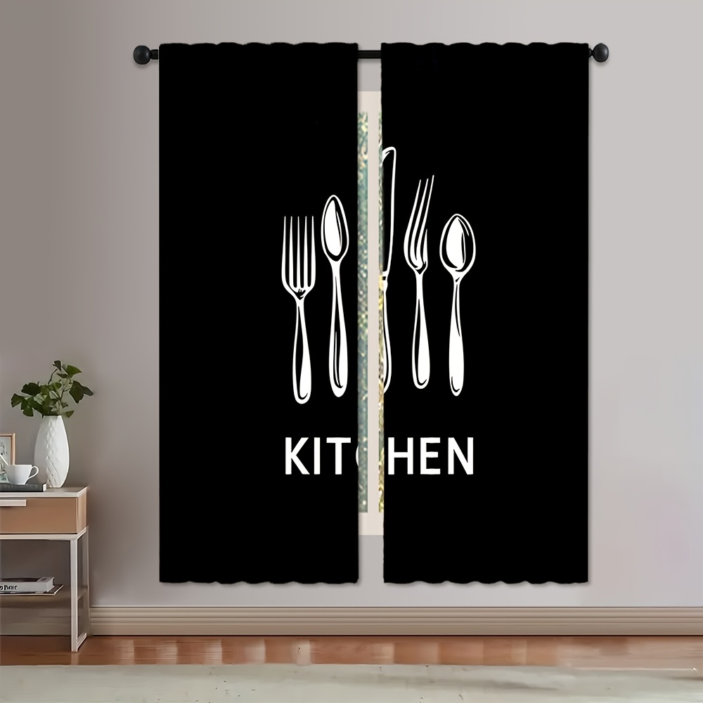 Kitchen Utensils Text Curtains - Home Cooking Youtube recensie en prijs