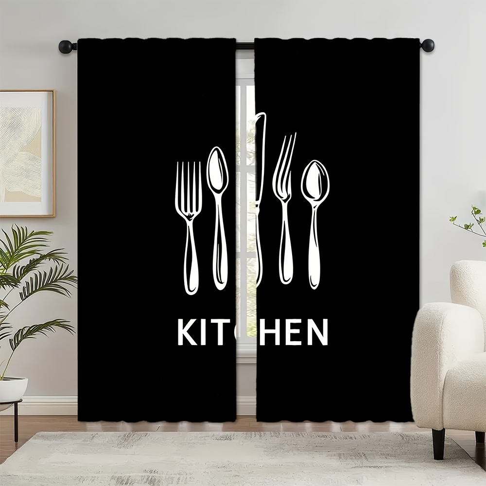 Kitchen Utensils Text Curtains - Home Cooking Youtube recensie en prijs