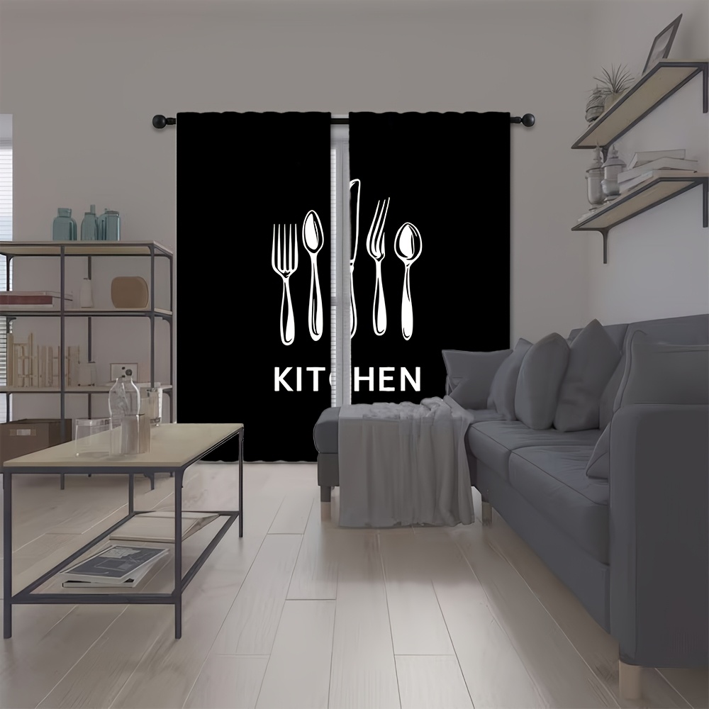 Kitchen Utensils Text Curtains - Home Cooking Youtube recensie en prijs