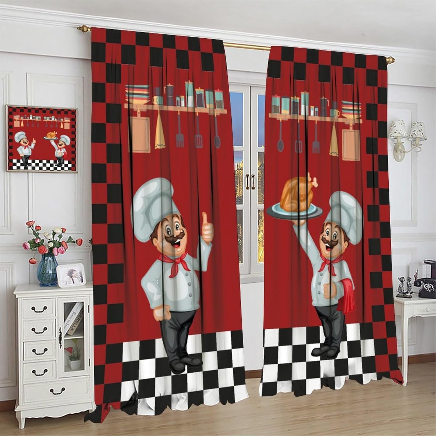 Chef Kitchen Curtains, Modern  - Home Cooking Youtube recensie en prijs