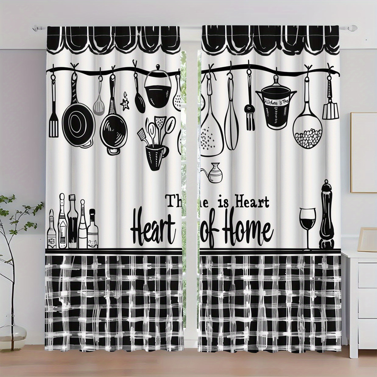 Kitchen Utensils Text Curtains - Home Cooking Youtube recensie en prijs