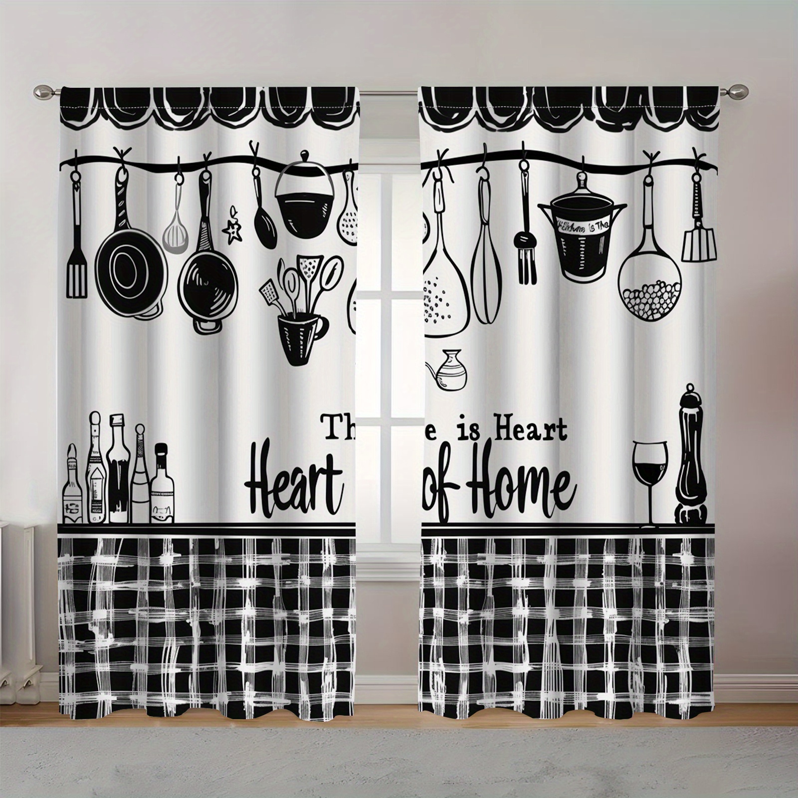 Kitchen Utensils Text Curtains - Home Cooking Youtube recensie en prijs